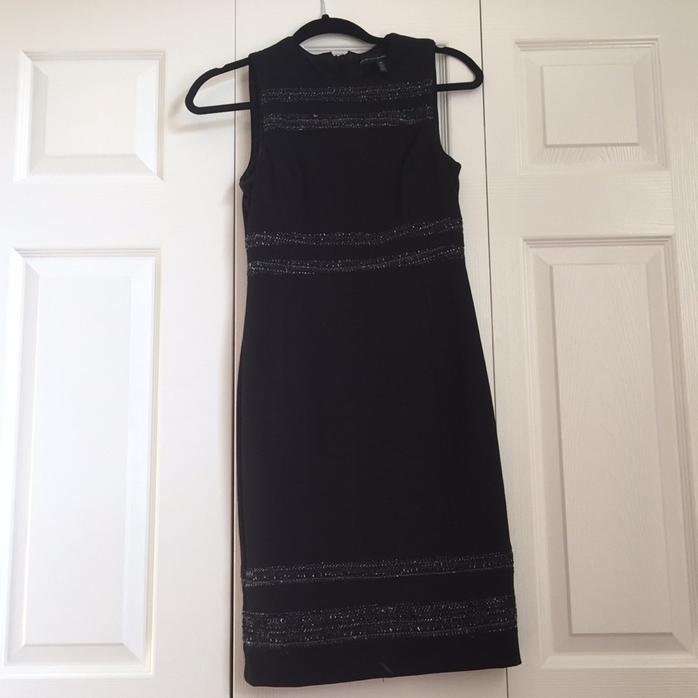 White House Black Market Black Dress Size 0p